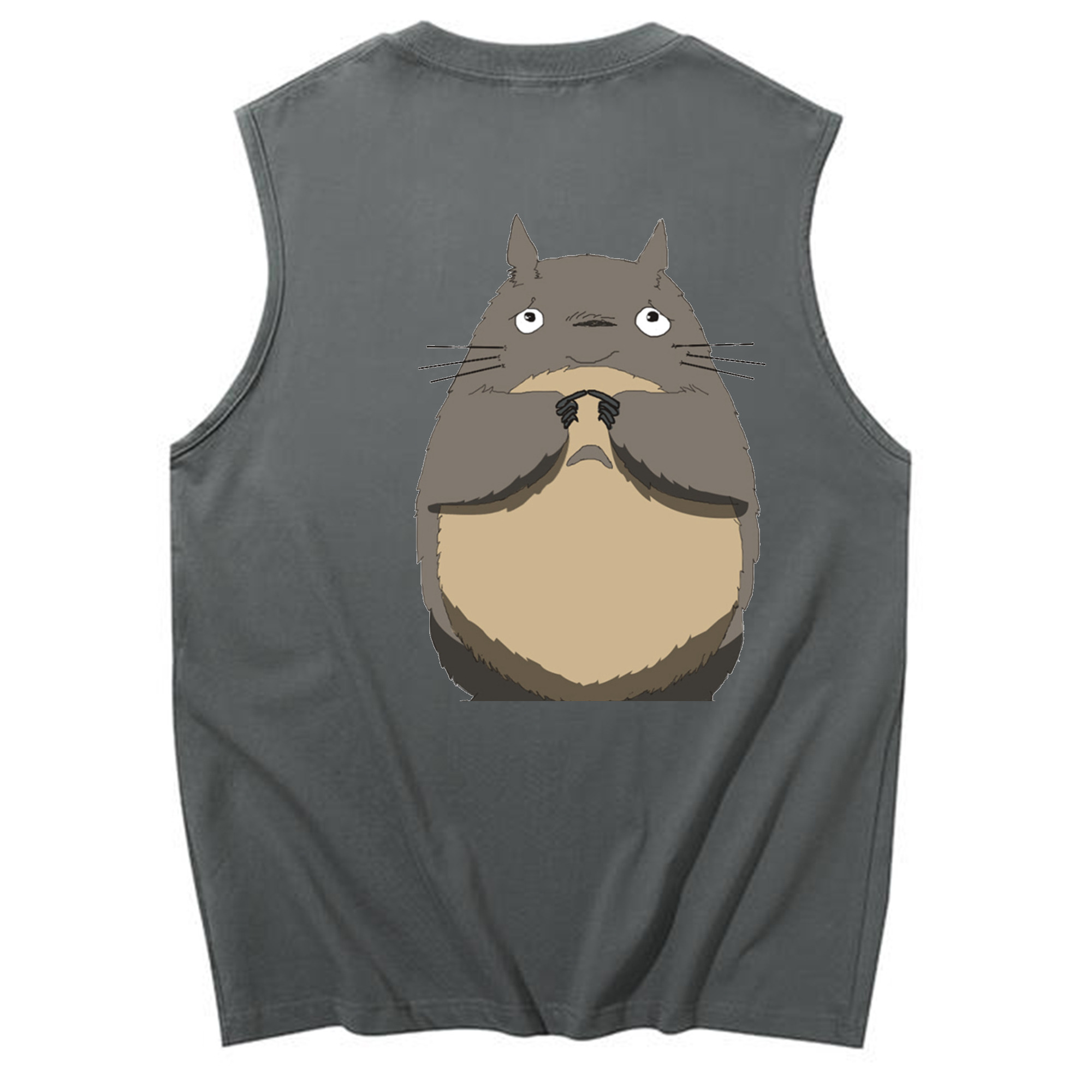 （画像用） となりのトトロ 草壁メイ 草壁サツキ My Neighbor Totoro Satsuki Kusakabe Mei Kusakabe コットン100％タンクトップ（背面プリント）